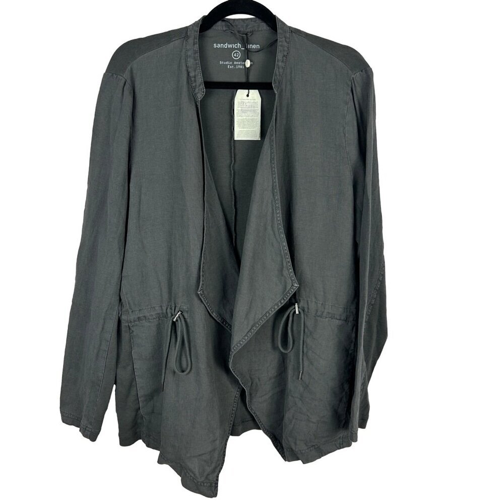 Women's Gray Linen Jacket